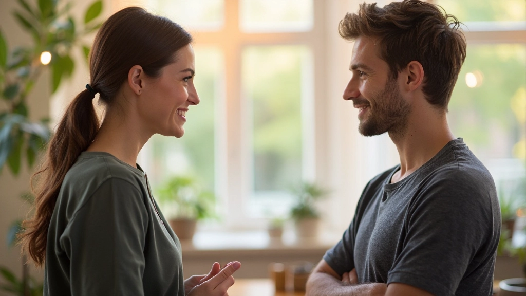 Twee personen in gesprek, kennisuitwisseling en samenwerking in vriendschappelijke leeromgeving