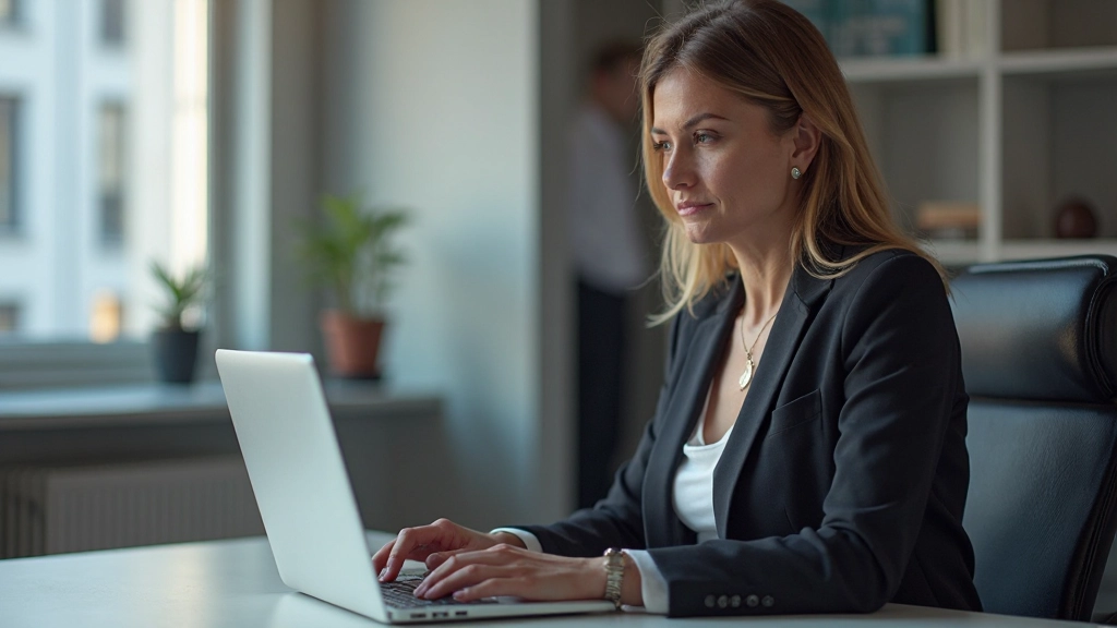 Professioneel werkt aan laptop met grafieken en analysematerialen voor kennisverwerving